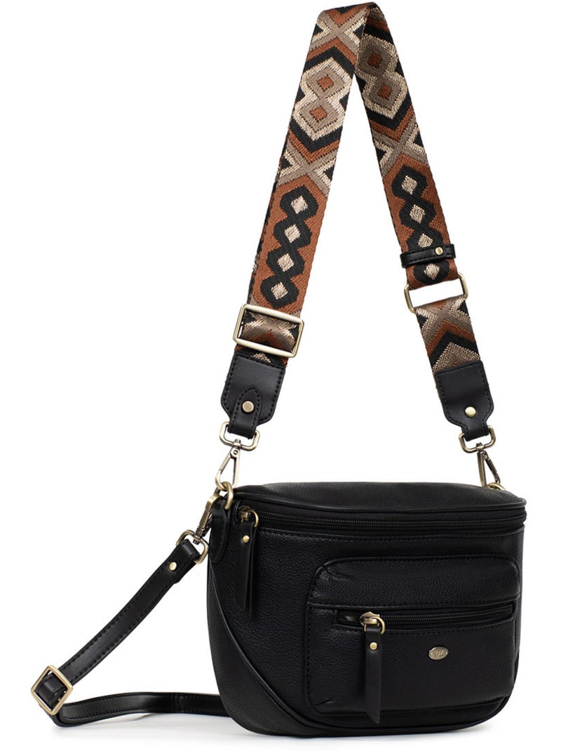 Sac porté travers RONDA Noir - Kiabi