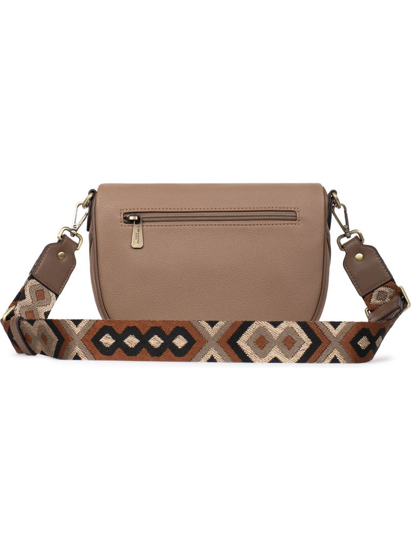 Sac porté travers RONDA Taupe - Kiabi