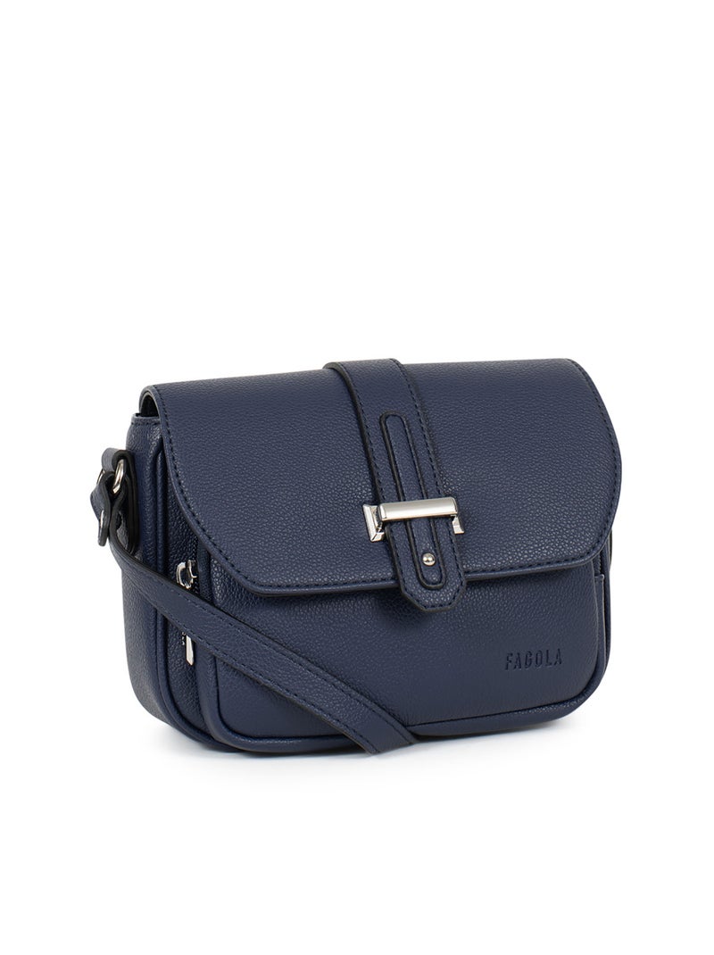 Sac porté travers Stella Femme Être au vert  | FAGOLA Bleu marine - Kiabi