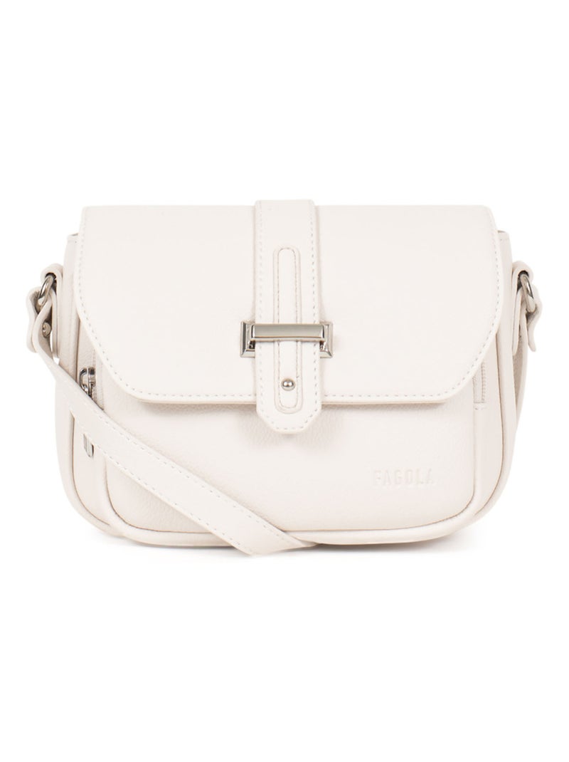 Sac porté travers Stella Femme Ivoire - Kiabi