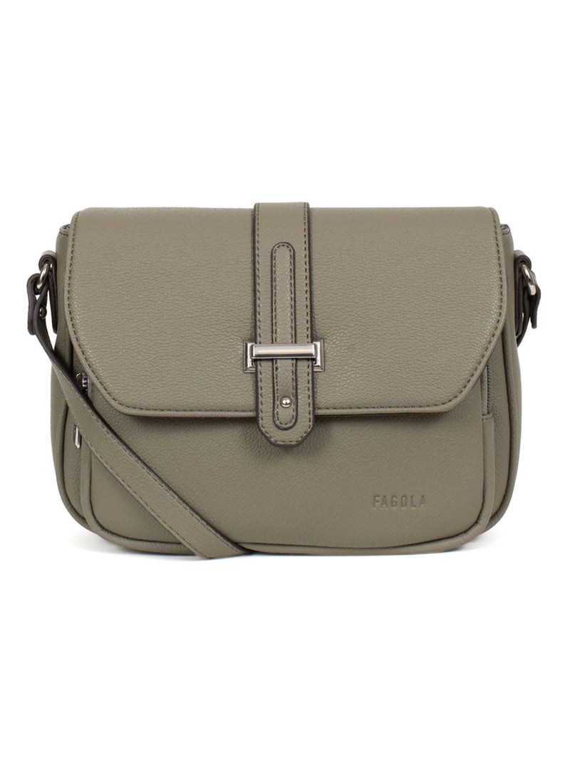 Sac porté travers Stella Femme Kaki - Kiabi