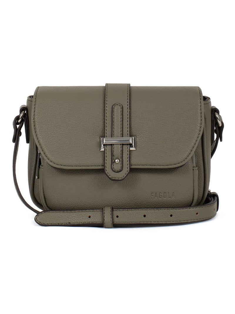 Sac porté travers Stella Femme Kaki - Kiabi