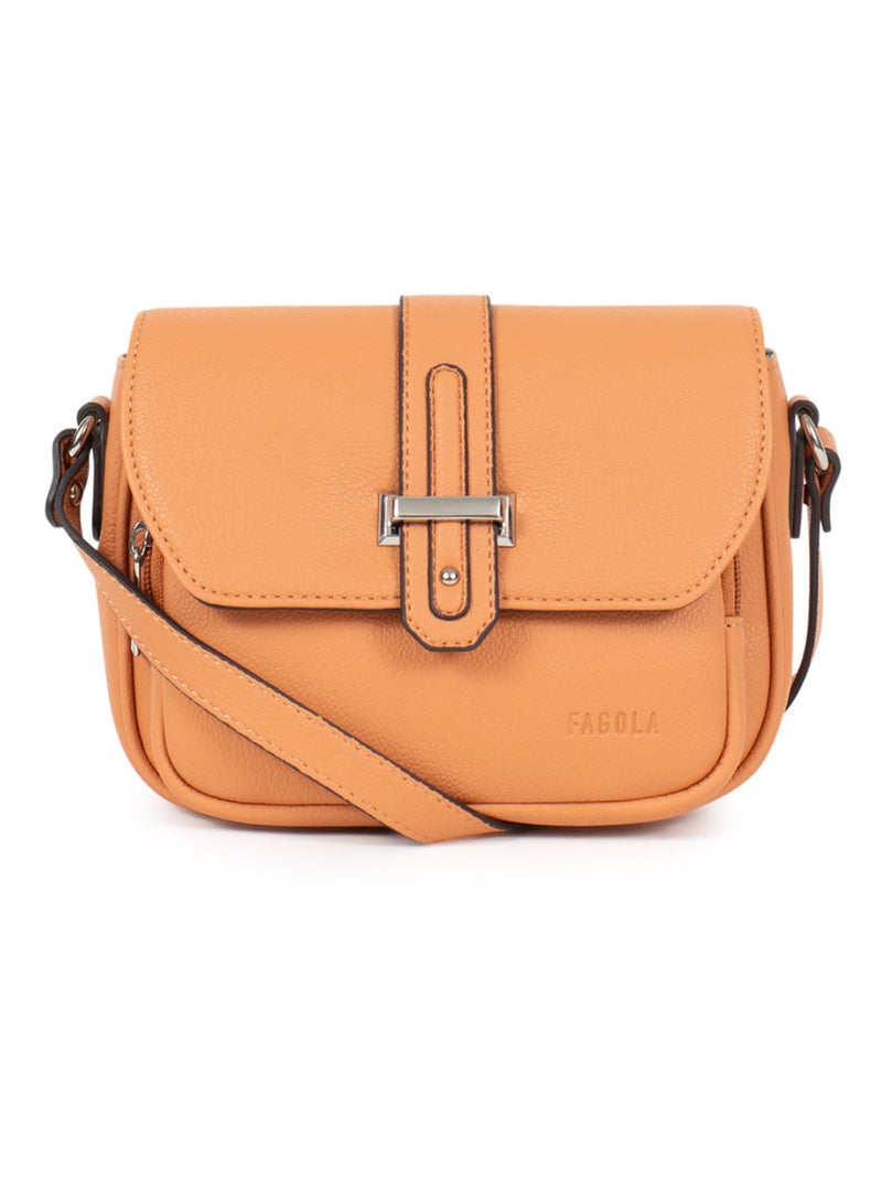 Sac porté travers Stella Femme Saumon - Kiabi