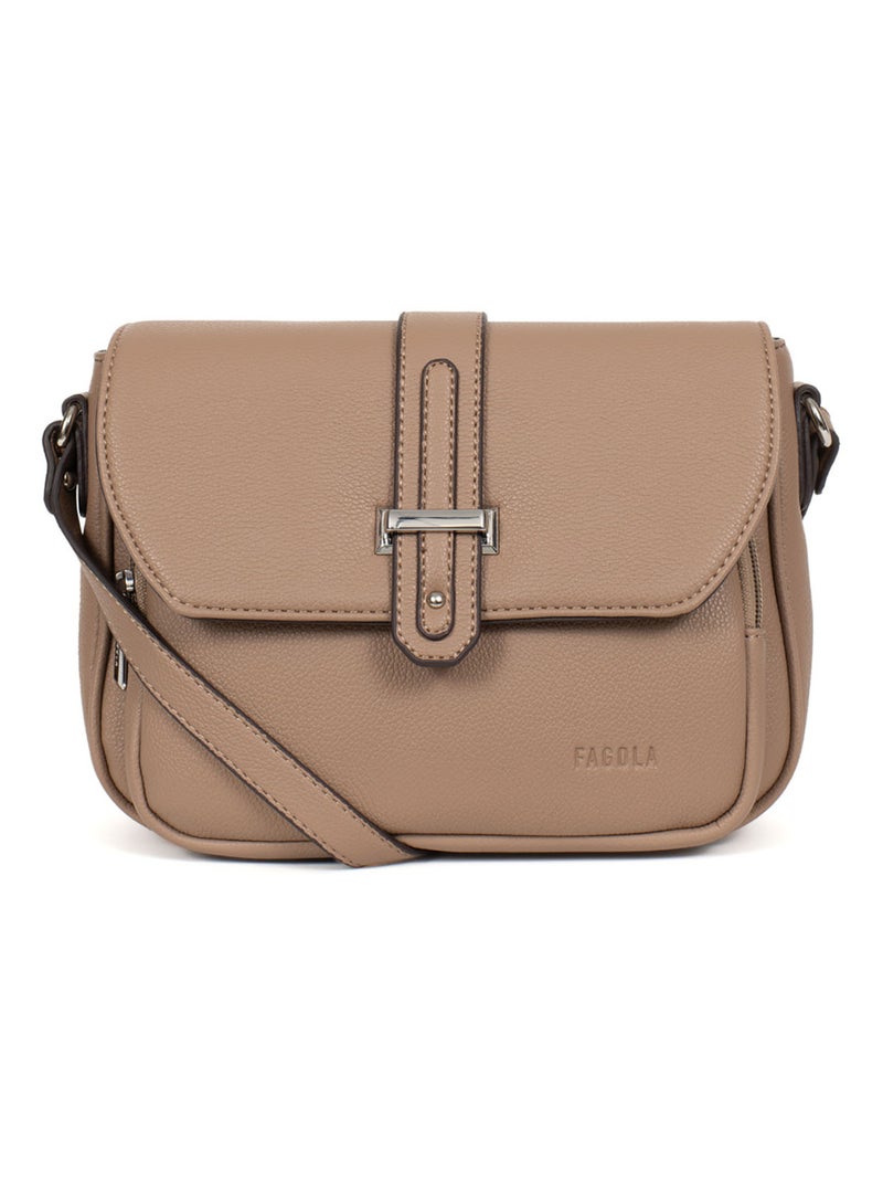Sac porté travers Stella Femme Taupe - Kiabi