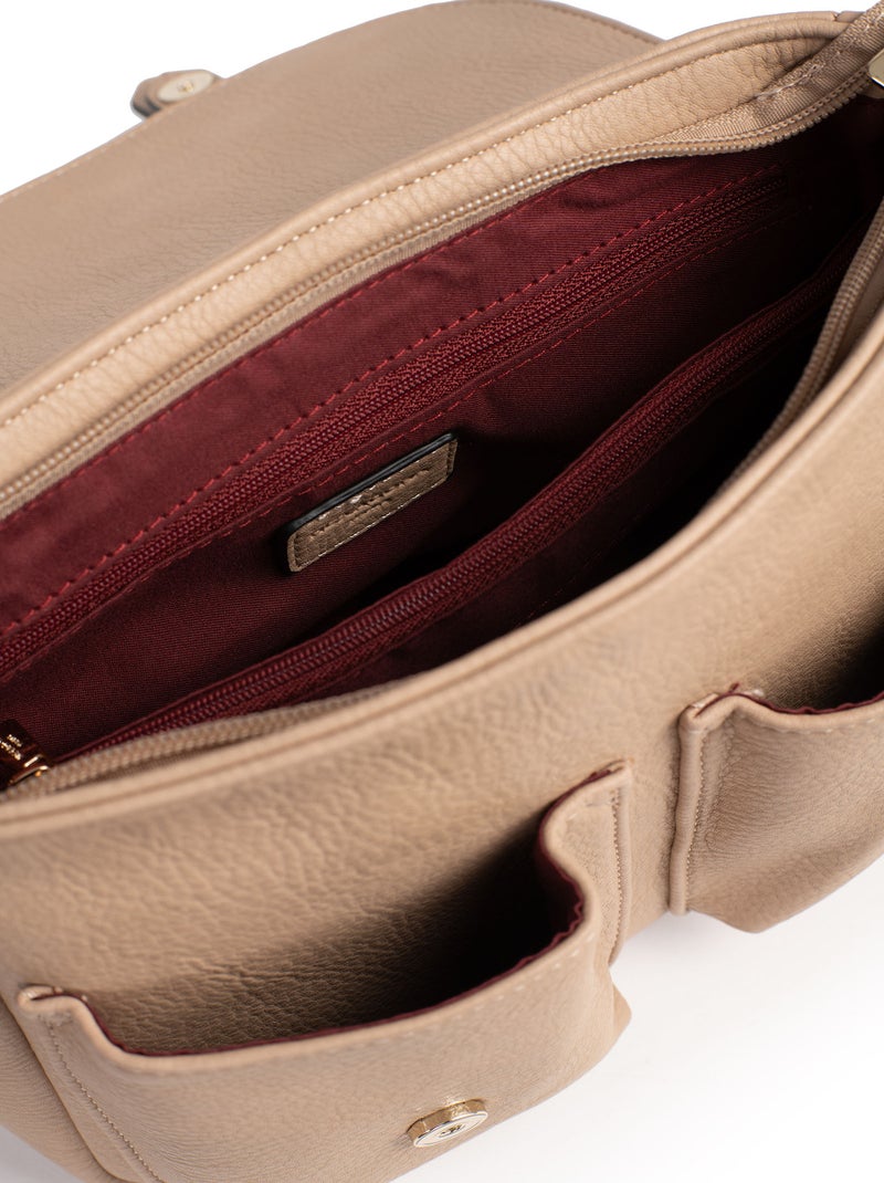 Sac porté travers TOSCANE Beige sable - Kiabi