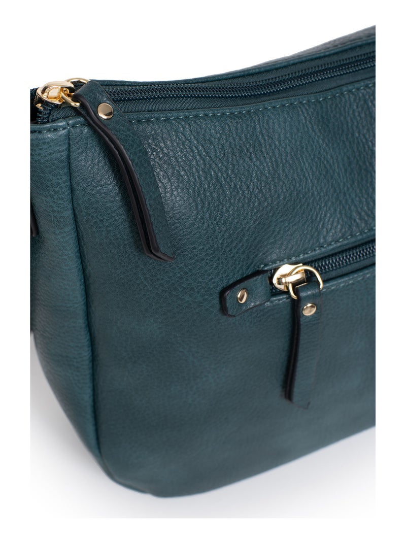 Sac porté travers TOSCANE Bleu pétrole - Kiabi