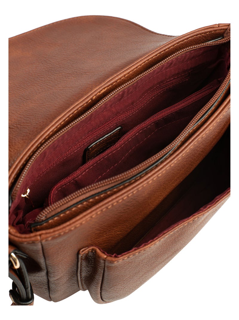 Sac porté travers TOSCANE Marron foncé - Kiabi