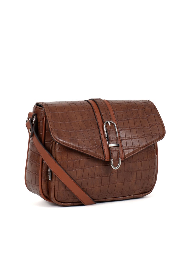 Sac porté travers Véra Femme Fêtes des mères  | FAGOLA Marron - Kiabi