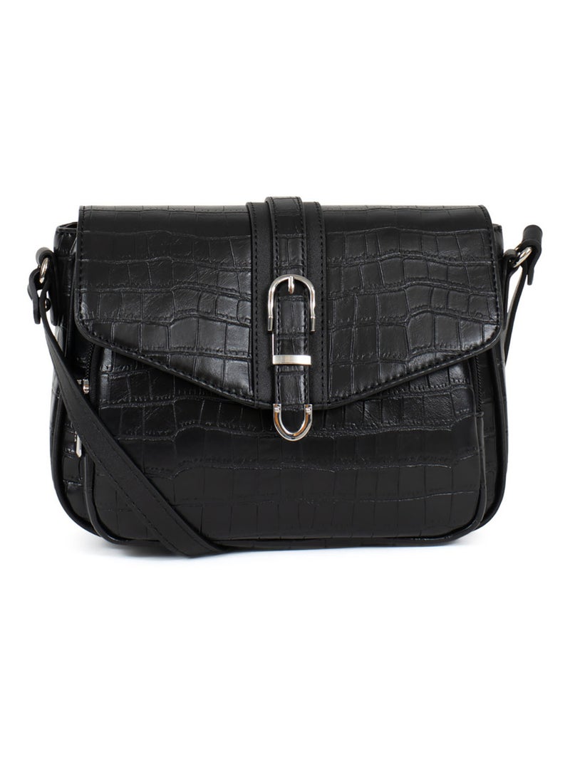 Sac porté travers Véra Femme Noir - Kiabi