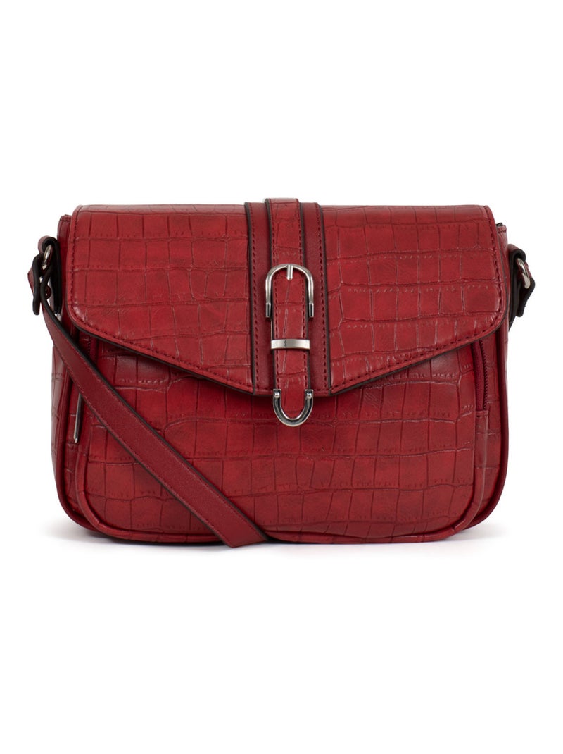 Sac porté travers Véra Femme Rouge carmin - Kiabi