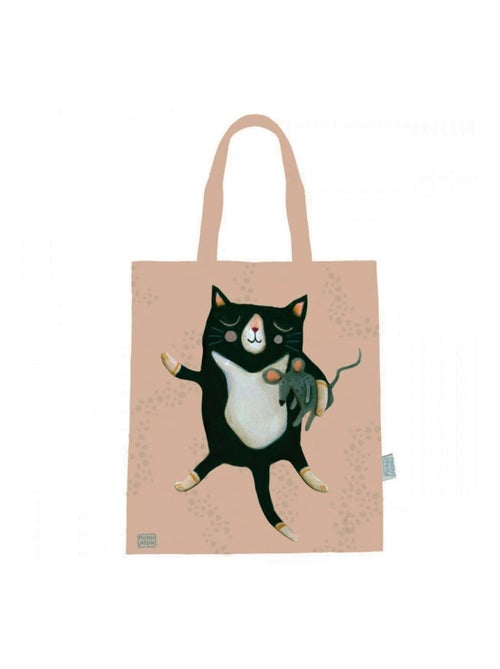 Sac pour les courses en coton Allen - Crasy Cat - Kiabi