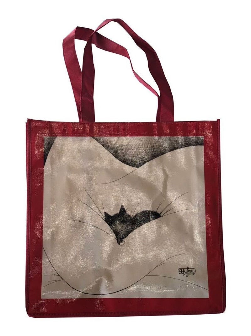 Sac pour les courses les chats de dubout gros dodo 40 x 40 cm Beige - Kiabi