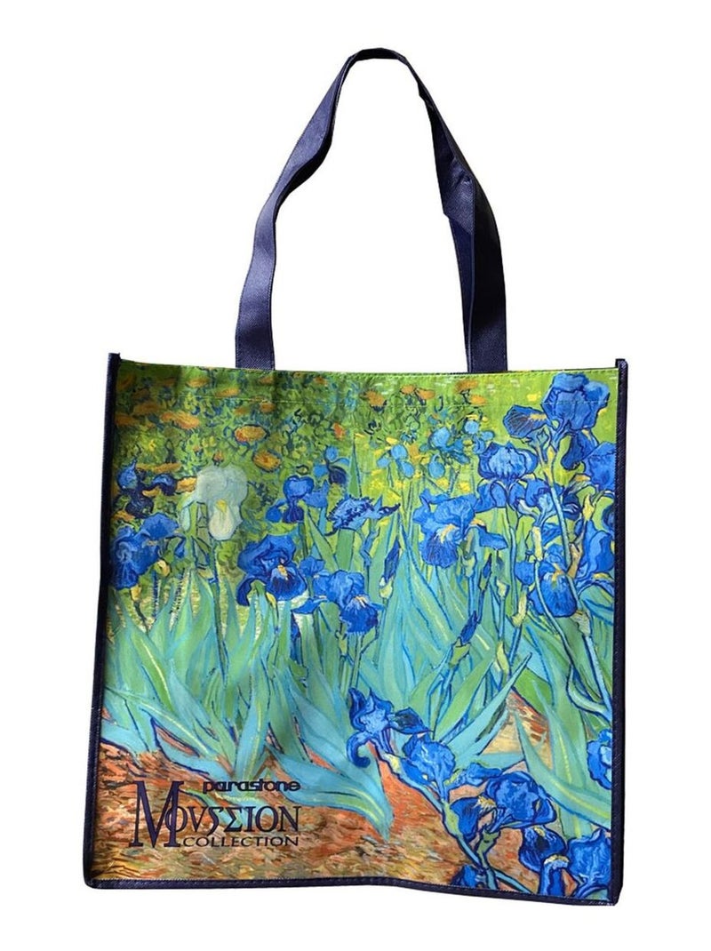 Sac pour les courses Van Gogh - Iris 40 x 40 cm Bleu - Kiabi