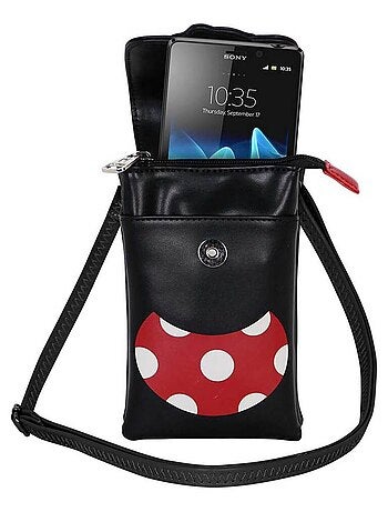 Sac pour Téléphone Portable - Disney Minnie Mouse Face - Multicolore - Taille Unique