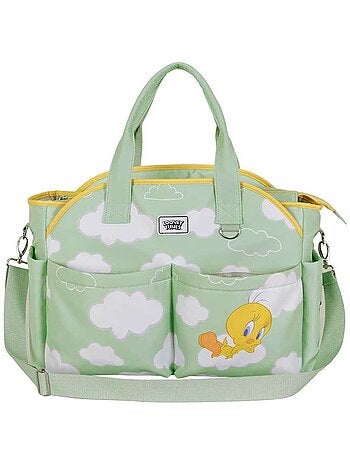Sac Poussette Bébé Mommy - Looney Tunes Tweety / Titi Clouds - Vert - Taille Unique