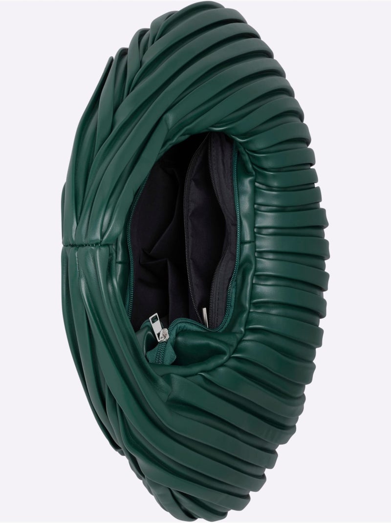 Sac Qualité Plissée Tendance - Taille Standard - helline Beige/Vert - Kiabi