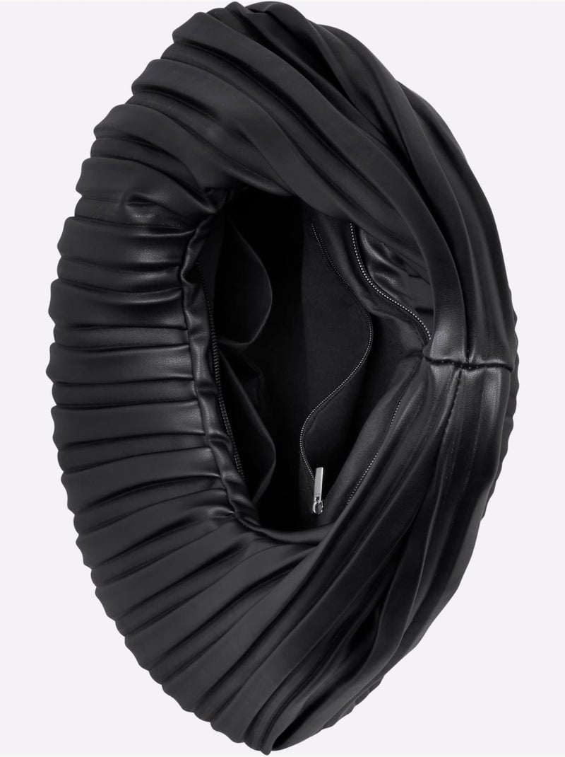 Sac Qualité Plissée Tendance - Taille Standard - helline Noir - Kiabi