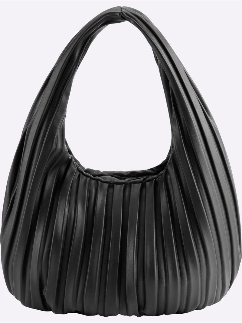 Sac Qualité Plissée Tendance - Taille Standard - helline Noir - Kiabi