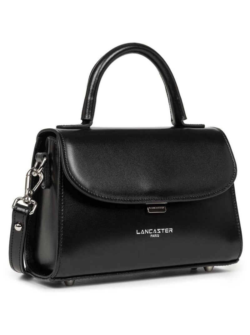 Sac rabat cuir Lancaster Suave Even Noir - Kiabi