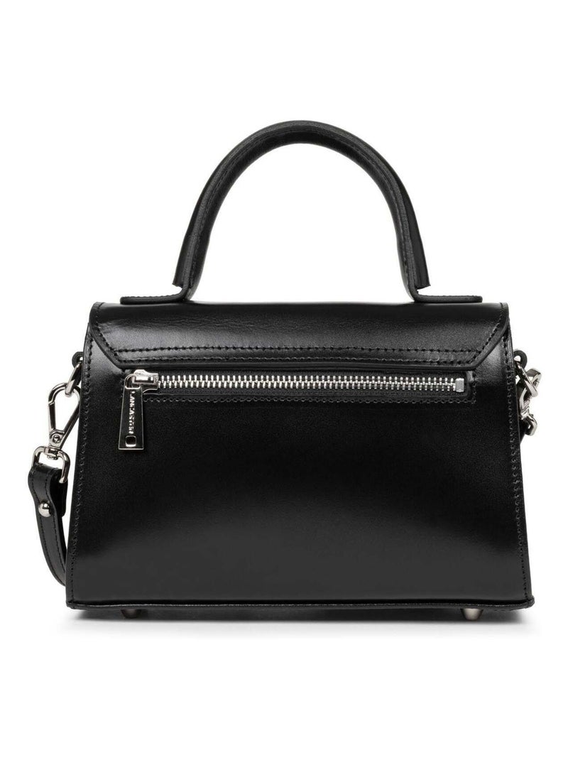 Sac rabat cuir Lancaster Suave Even Noir - Kiabi