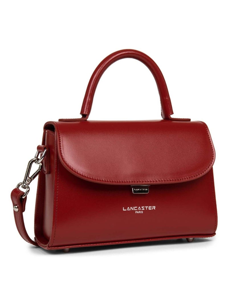 Sac rabat cuir Lancaster Suave Even Rouge - Kiabi