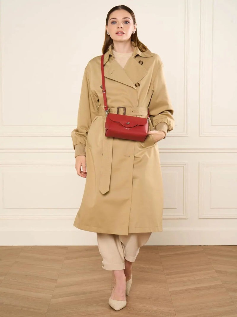 Sac rabat Lancaster PUR & ELEMENT CITY FLORE  /Champagne Rouge - Kiabi