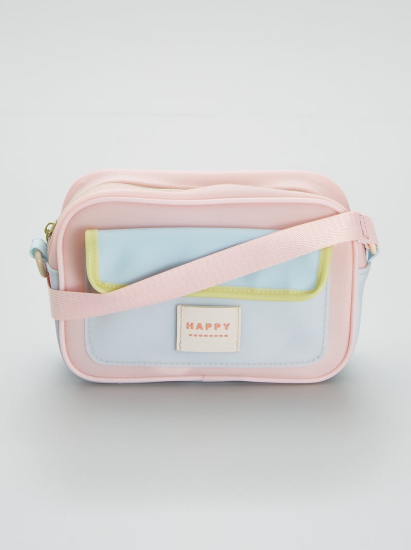 Sac rectangle 'camera bag' Rose - Kiabi