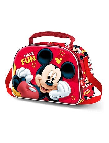 Sac Repas 3D - Disney Mickey Mouse Laugh - Rouge - Taille Unique