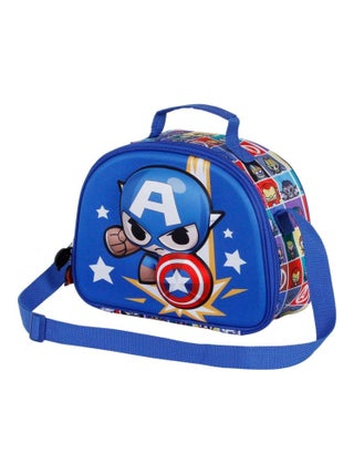 Sac Repas 3D - Marvel Captain America Punch - Bleu - Taille Unique