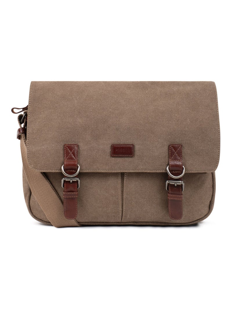 Sac reporter A4 Léo Homme Taupe - Kiabi