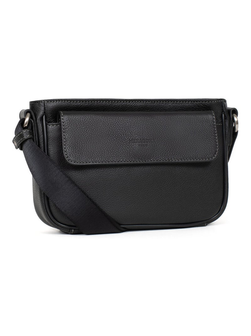 Sac reporter  Cuir CONFORT Noir - Kiabi