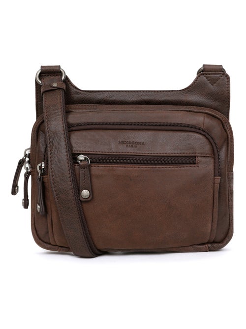 Sac reporter  cuir instinct hexagona - Kiabi