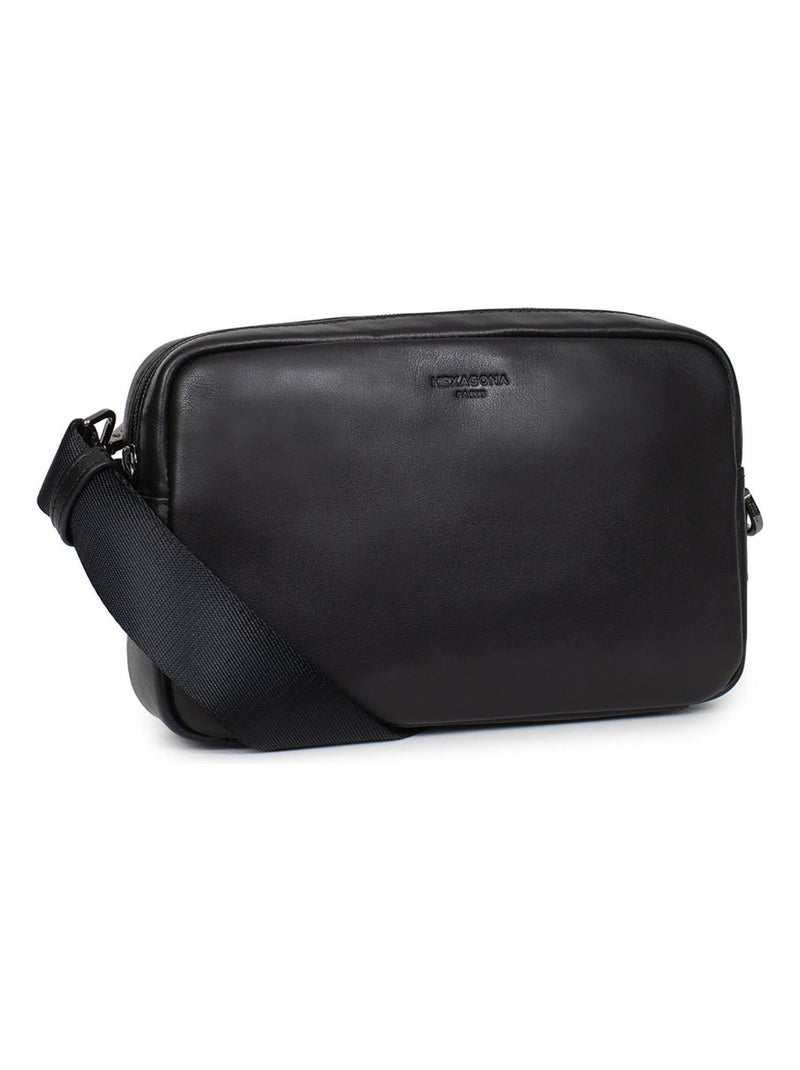 Sac reporter  Cuir SOFT STUDIO Noir - Kiabi