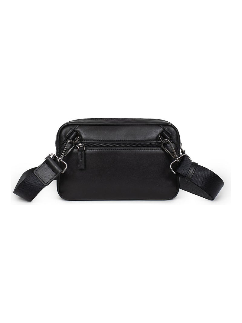 Sac reporter  Cuir SOFT STUDIO Noir - Kiabi
