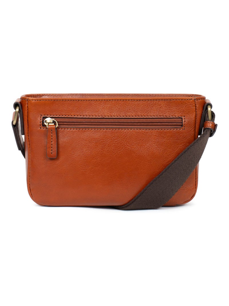 Sac reporter  Cuir STUART Cognac - Kiabi