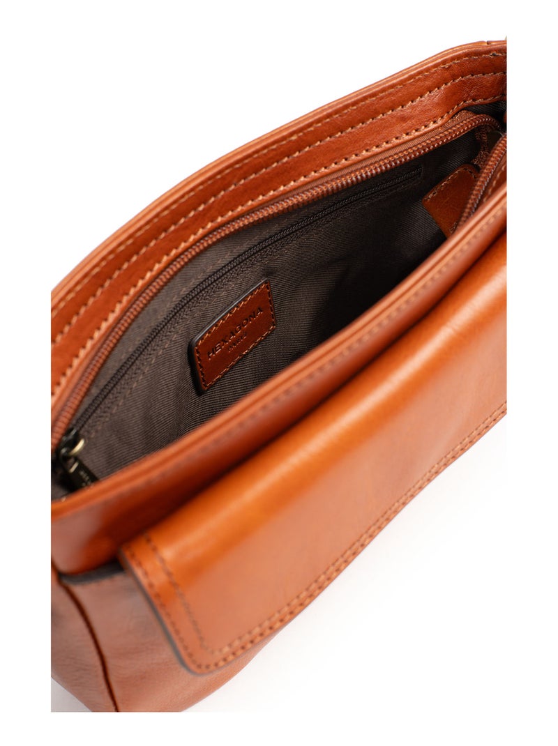 Sac reporter  Cuir STUART Cognac - Kiabi