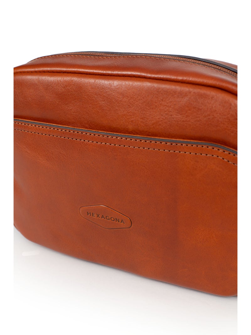 Sac reporter  Cuir STUART Cognac - Kiabi