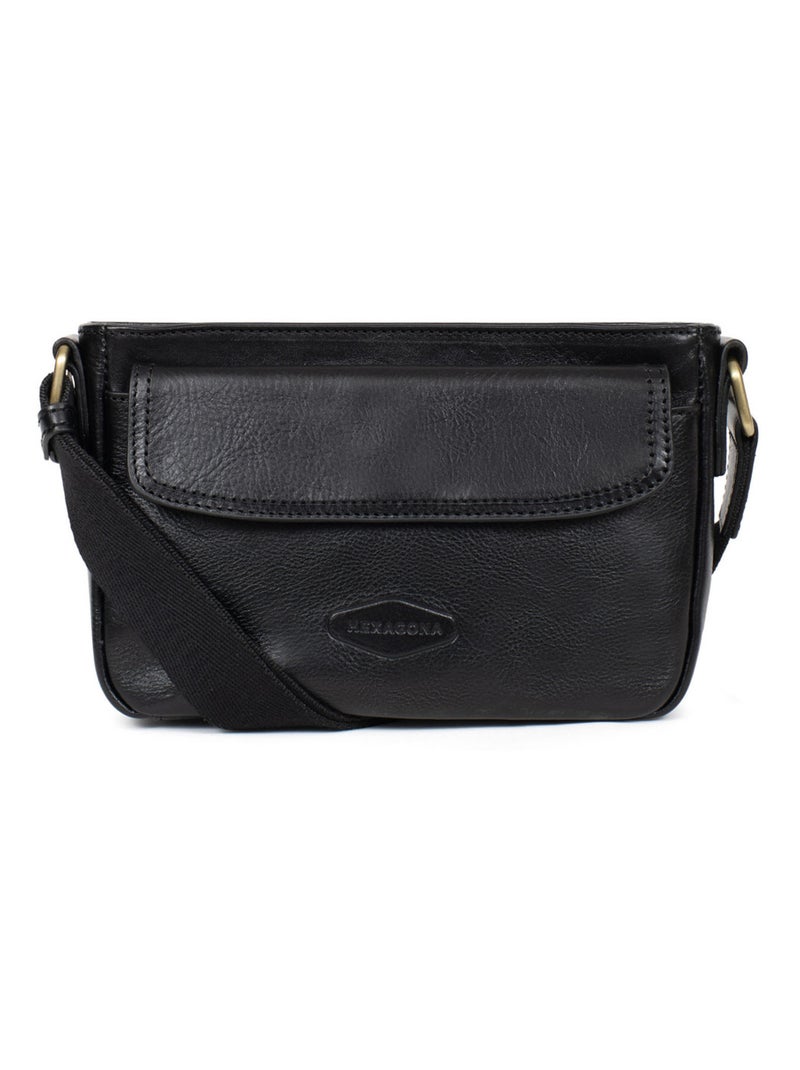 Sac reporter  Cuir STUART Noir - Kiabi