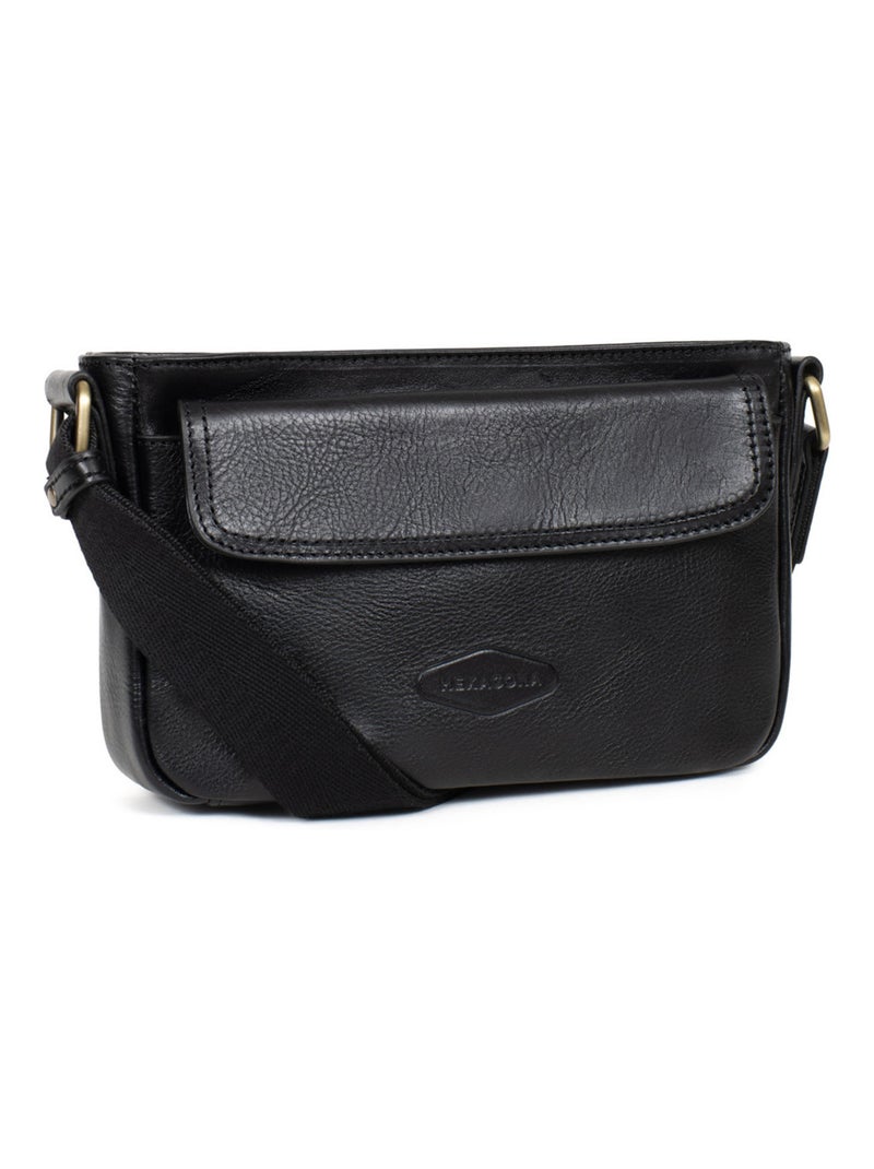 Sac reporter  Cuir STUART Noir - Kiabi