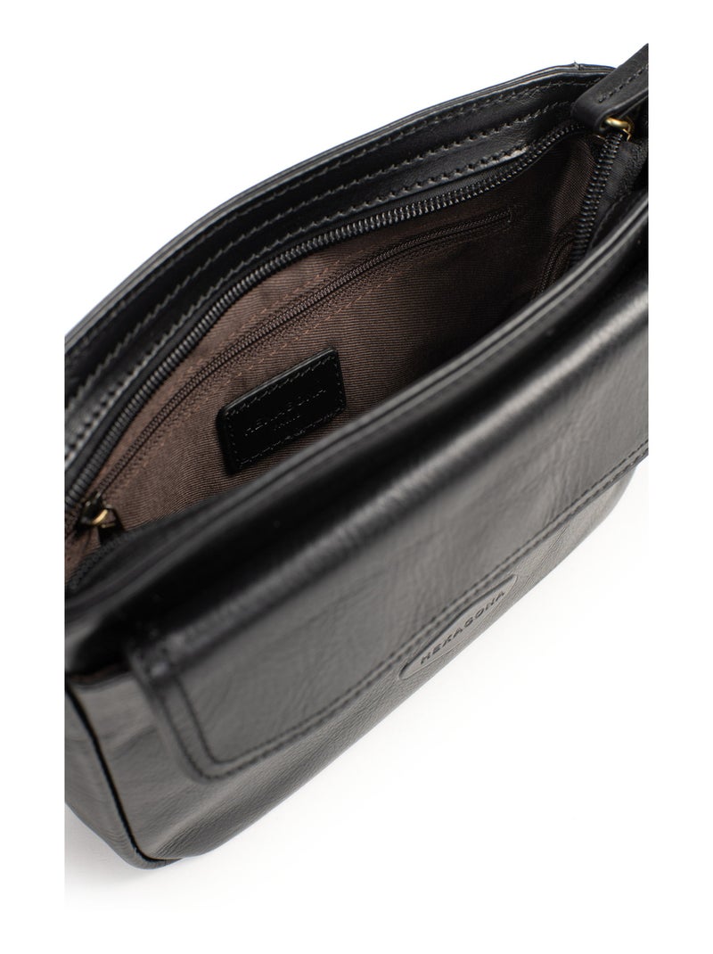 Sac reporter  Cuir STUART Noir - Kiabi