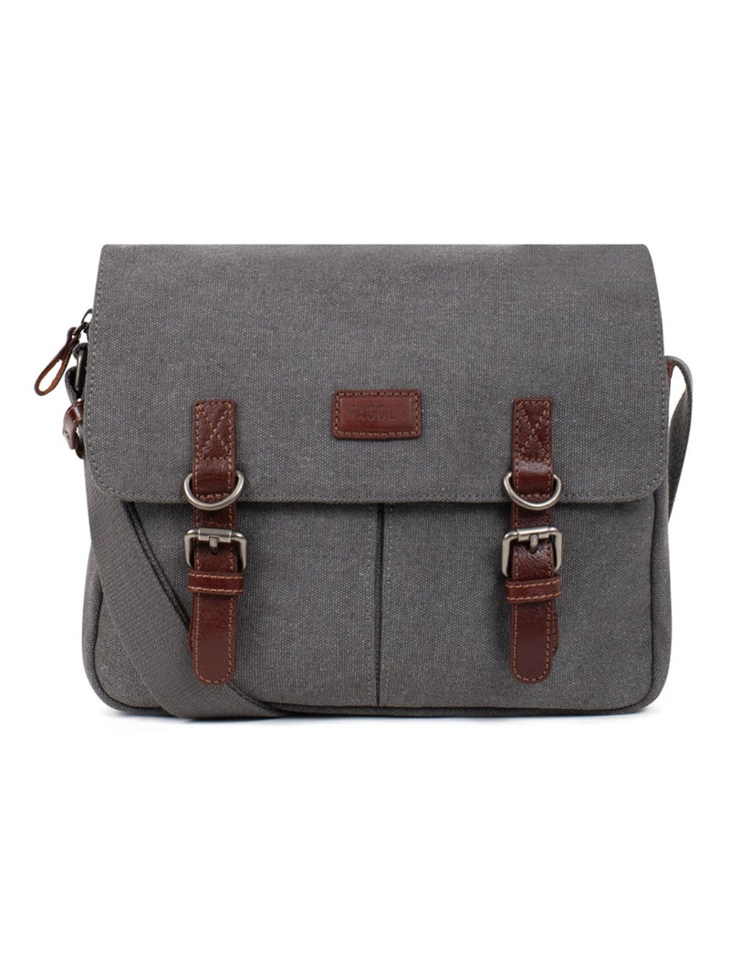 Sac reporter Léo Homme Gris foncé - Kiabi