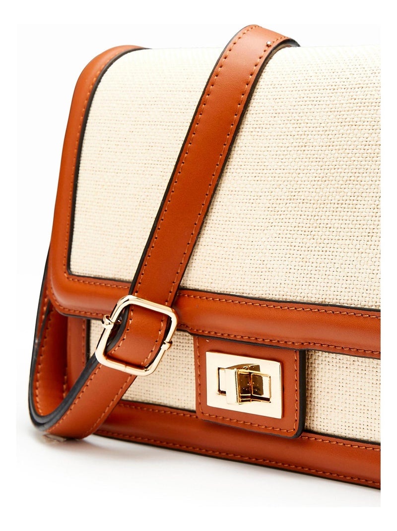 Sac rétro bandoulière - Damart Ivoire - Kiabi