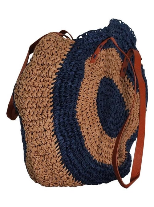 Sac rond bohème en paille - Kiabi