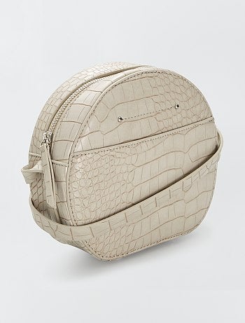 Sac rond effet peau de croco
