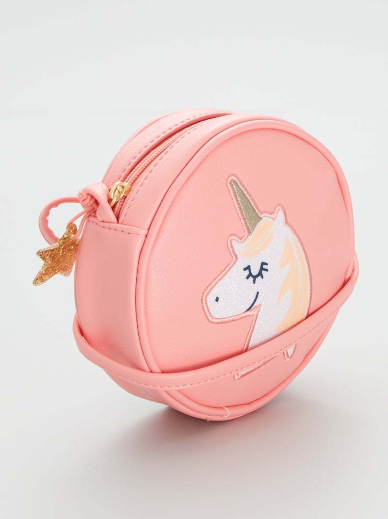 Sac rond 'licorne' en simili rose - Kiabi