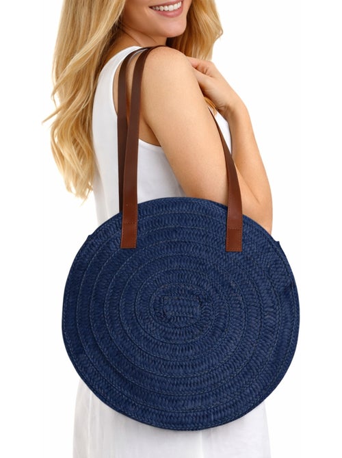 Sac rond tressé façon raphia – Cabas été anses ALIX - Kiabi