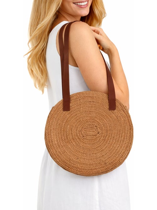 Sac rond tressé façon raphia – Cabas été anses ALIX - Kiabi