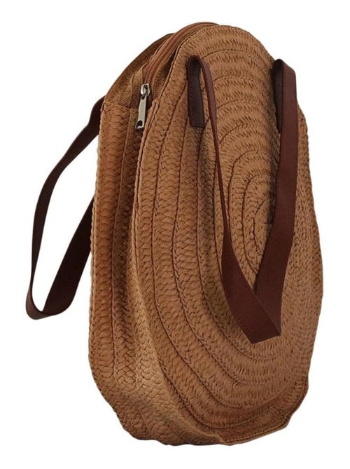 Sac rond tressé façon raphia – Cabas été anses ALIX - Kiabi