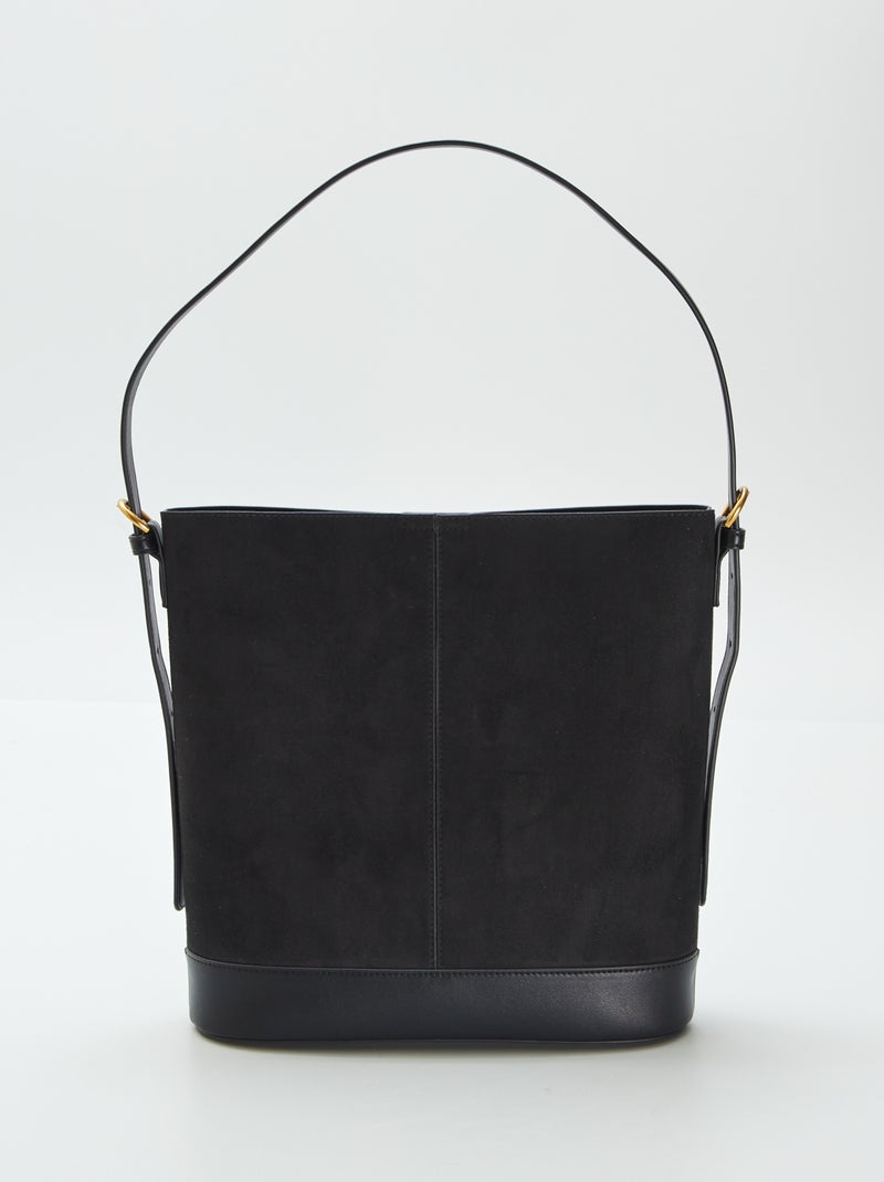 Sac seau bi-matière Noir - Kiabi