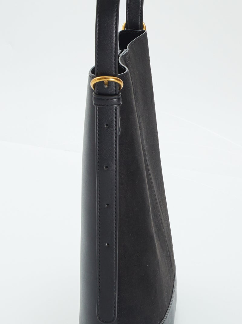 Sac seau bi-matière Noir - Kiabi